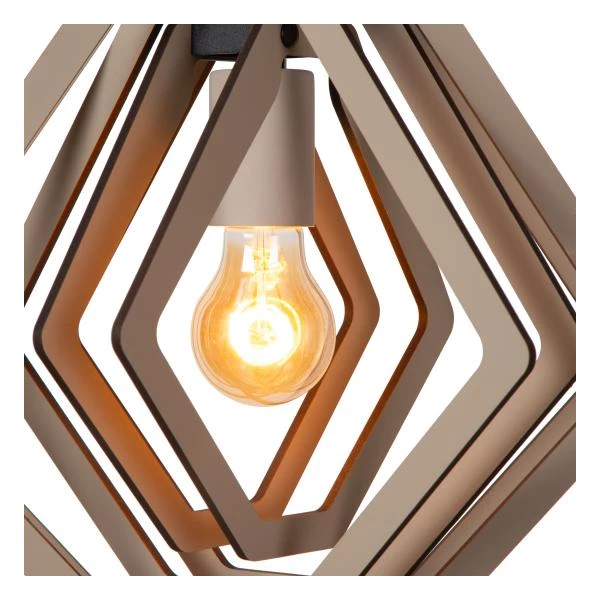 Lucide MAURO - Suspension Chambres d'enfant - 1xE27 - Taupe - détail 2